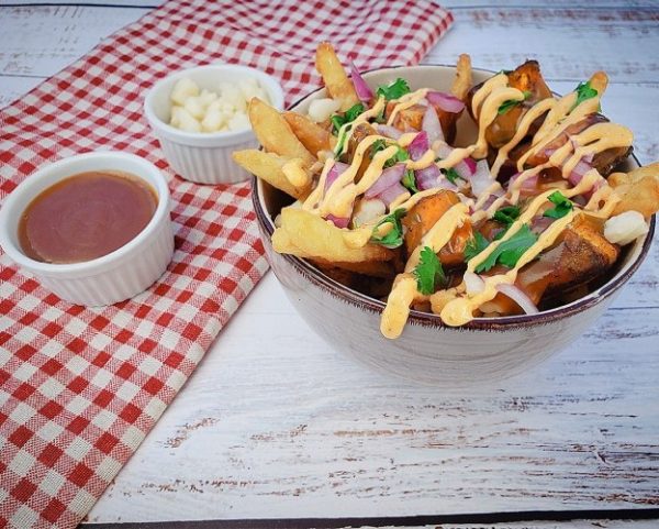 Chilly Paneer Fries Bowl with poutine, Spice Meat Shop, Surrey, Delta, BC